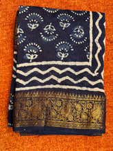Premium Chanderi Jaipur Block Print with zari Border