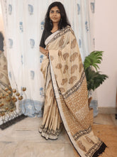 Art Linen Bagru Dabu Print Saree