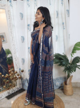 Kota Cotton Block Print Neptol Saree