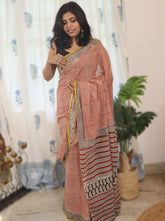Bagru Handblock Cotton Saree