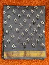 Premium Chanderi Jaipur Block Print with zari Border