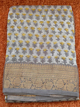 Premium Chanderi Jaipur Block Print with zari Border