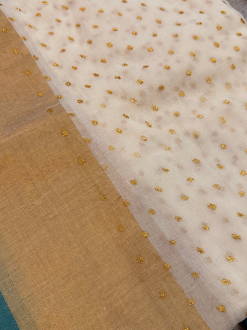 🍐 Green ~ Pure 120 Mul cotton saree