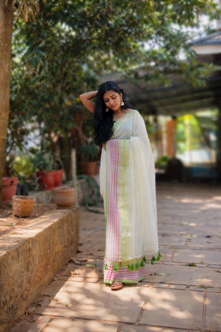 ✨ Aishwaryam ~ 120 count Mulcotton Saree