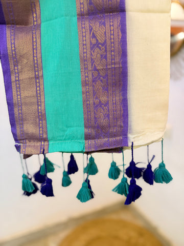 🦚 Shastika ~ Premium Mulcotton Saree