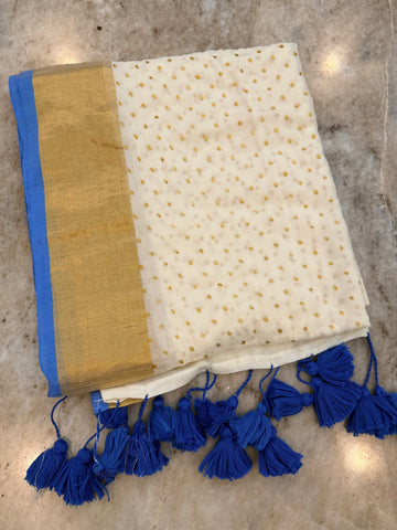 🦋 Neeli ~ Pure 120 Mul Cotton saree