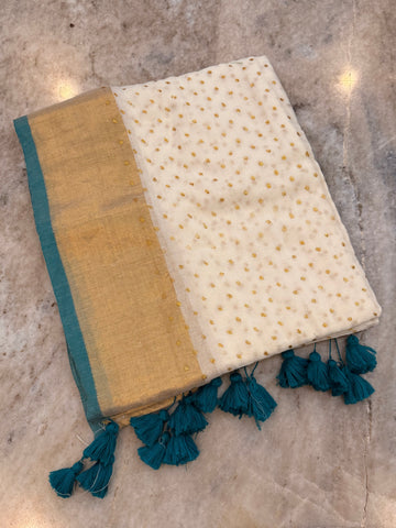 🍐 Green ~ Pure 120 Mul cotton saree