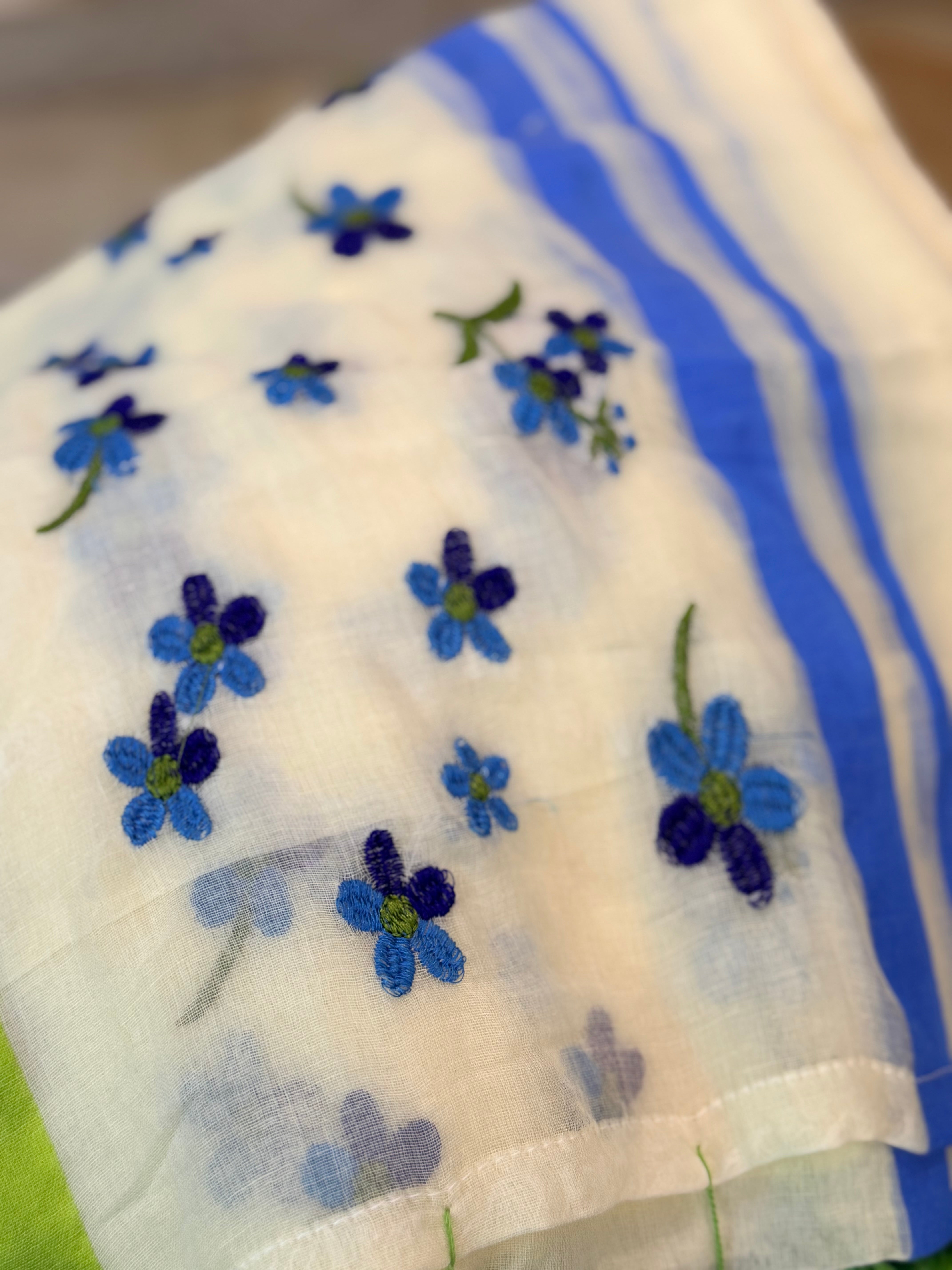 🪡 Zada ~ Embroidery Pure Mulcotton saree