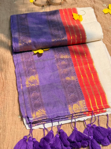 Raha 🪻~ Premium 120 Mulcotton Saree