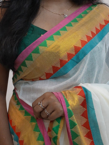 Mila ✨ Pure 120 Count Mulcotton Saree