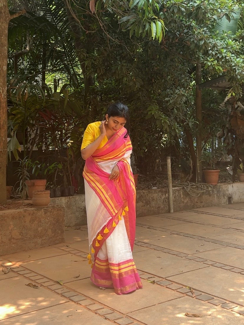 🌻 Mantharam ~ Premium 120 Mul cotton saree
