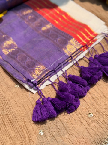 Raha 🪻~ Premium 120 Mulcotton Saree