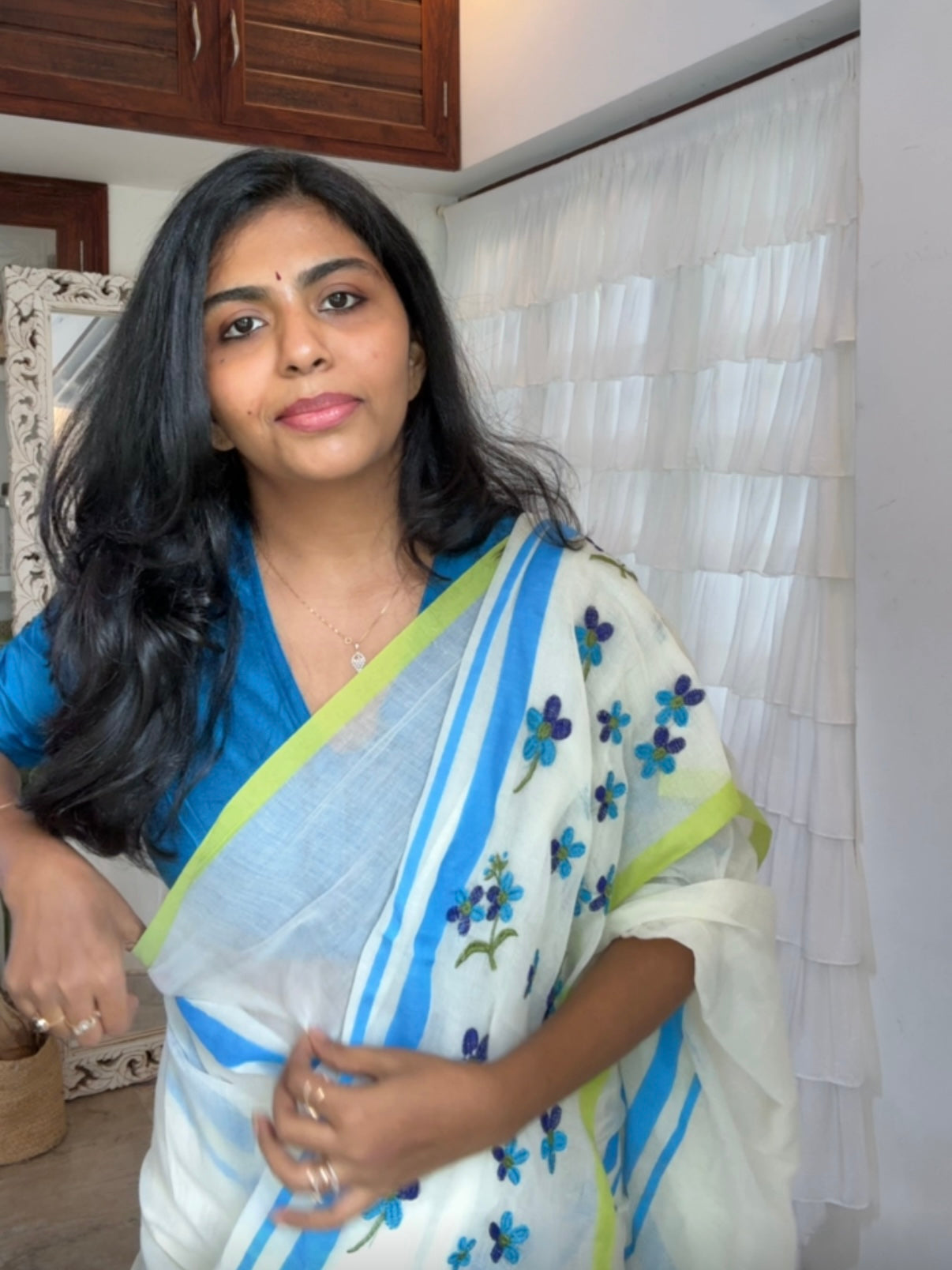 🪡 Zada ~ Embroidery Pure Mulcotton saree
