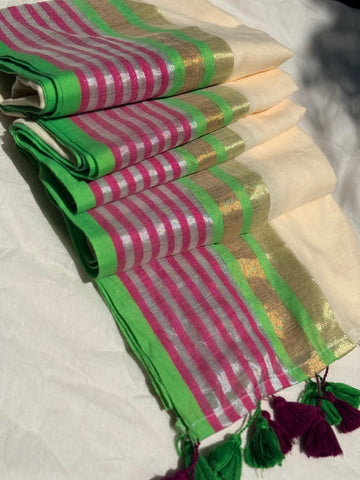 ✨ Aishwaryam ~ 120 count Mulcotton Saree